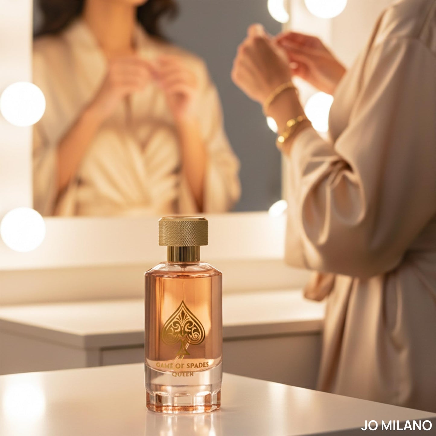 Jo Milano Game of Spades Queen Parfum Spray | 3.4 oz (100ml) | Amber, Rose, Floral, Oud, Musk Scent | Long Lasting Fragrance for Women