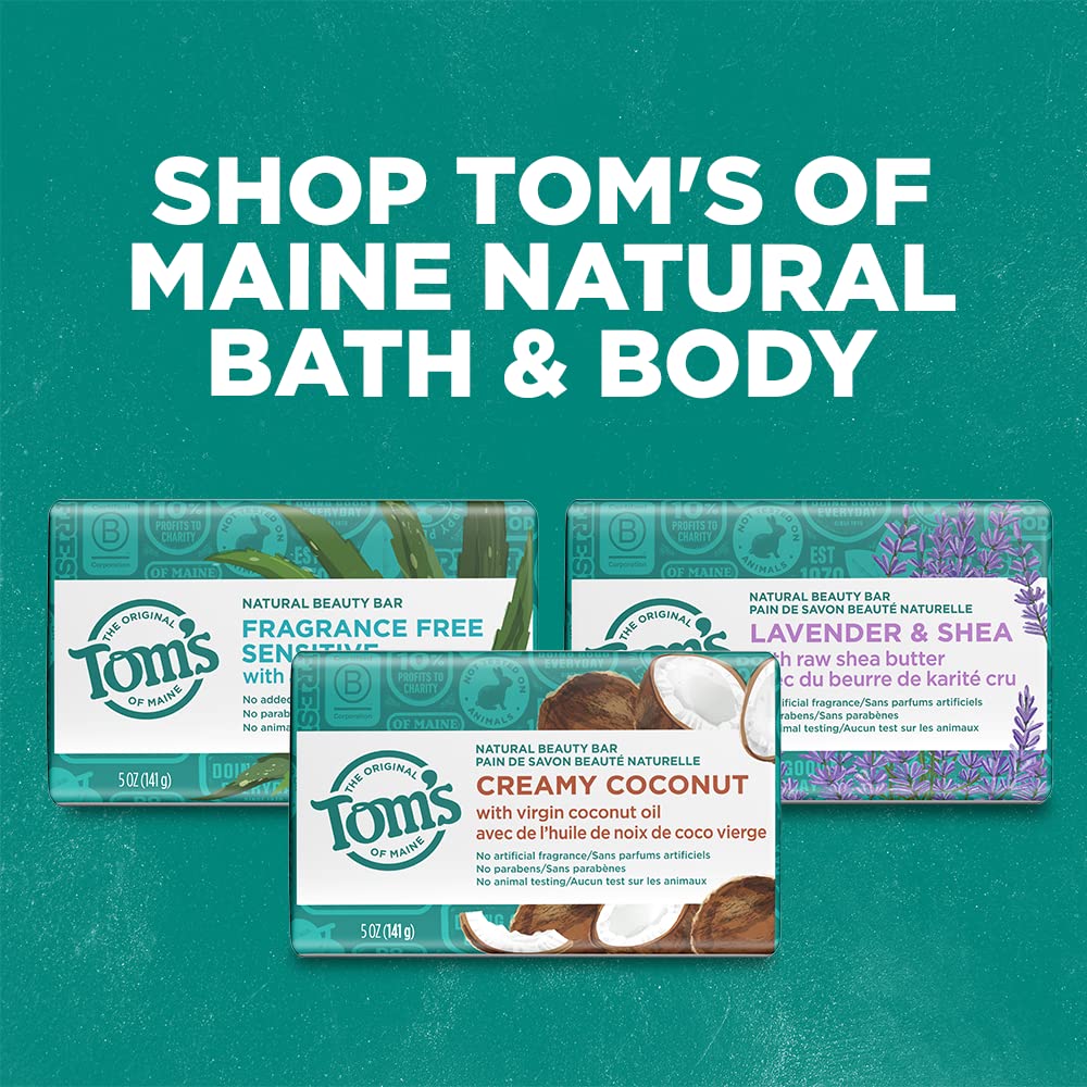 Tom's of Maine Natural Beauty Bar Soap for Sensitive Skin With Aloe Vera, Fragrance-Free, 5oz. Beauty & Personal Care Tom's of Maine