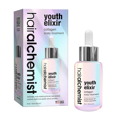Hair Alchemist Youth Elixir Collagen Scalp Treatment 1.65 oz. for Youthfully Healthy Hair Growth, Texture and Shine, Lightweight Scalp Revitalizing