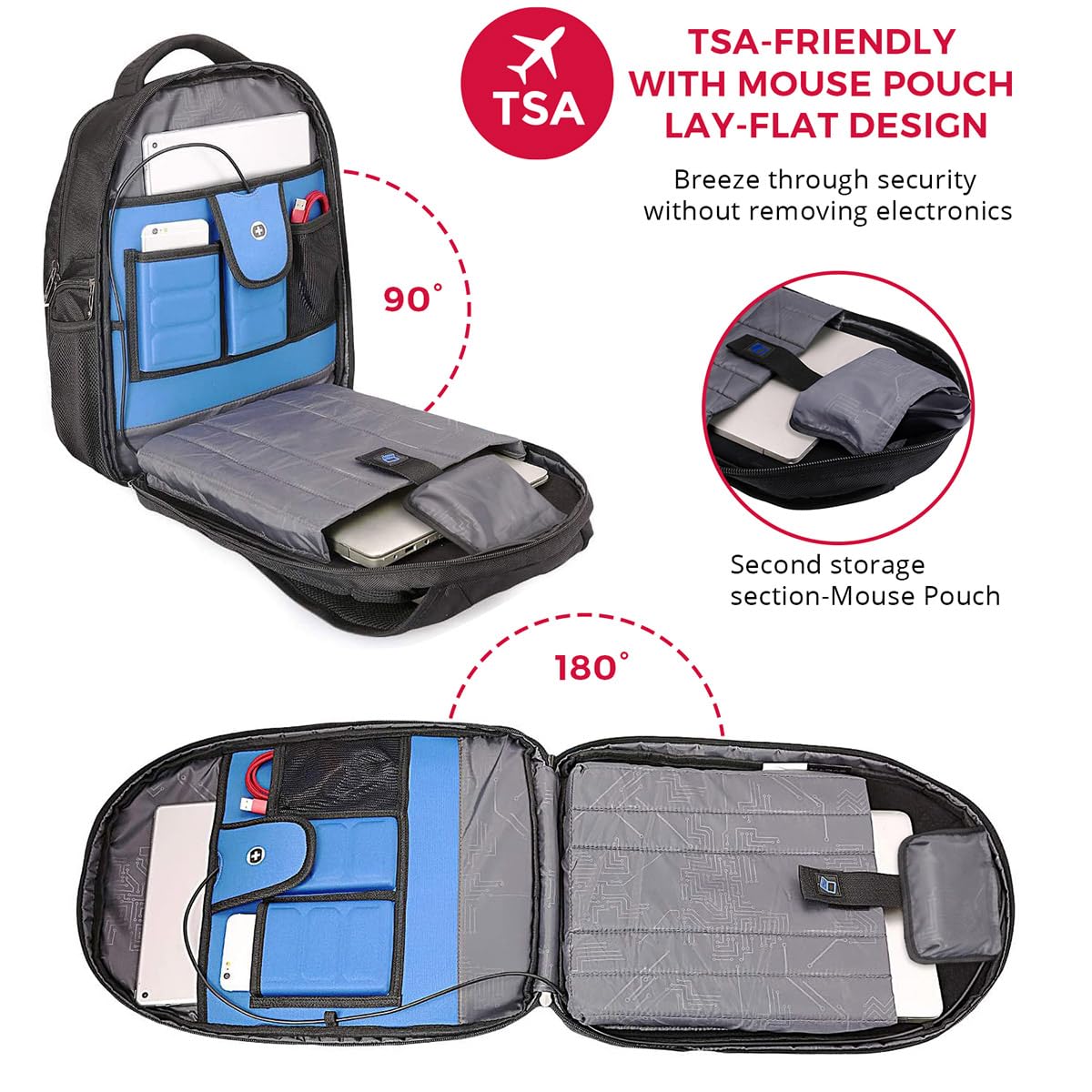 Swissdigital Design TSA Business Laptop Backpack For Men,Travel Backpack With USB Charging Port,College Tech Backpacks With RFID Pockets Presents For Men Fits 15.6 Inch Computer | J16BT-1