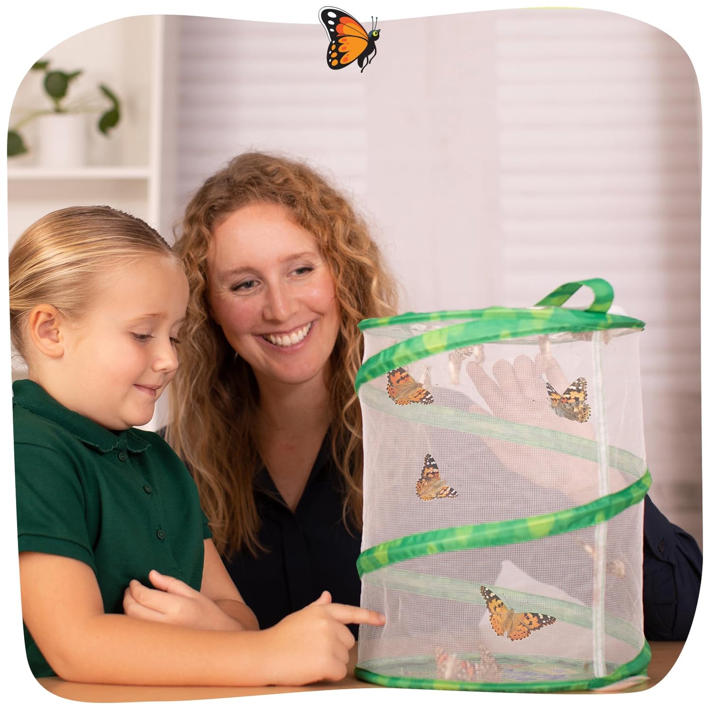 Insect Lore Butterfly Garden Kit – STEM Live Butterfly Growing Habitat with Caterpillars & Voucher, Educational Kit for Kids, Classrooms & Homeschool