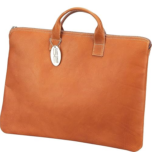 Claire Chase Folio with Handle, Saddle, One Size