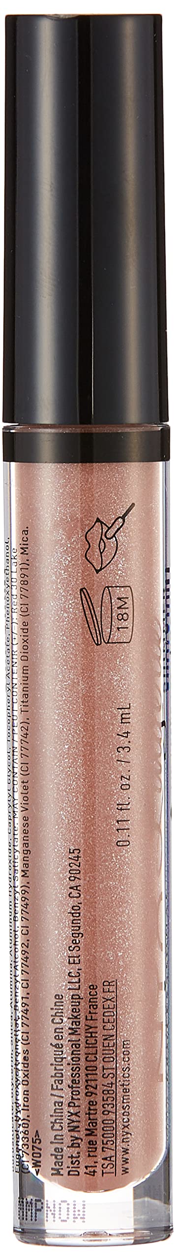 NYX PROFESSIONAL MAKEUP Lip Lingerie Shimmer, Lip Gloss - Butter, Toffee Nude