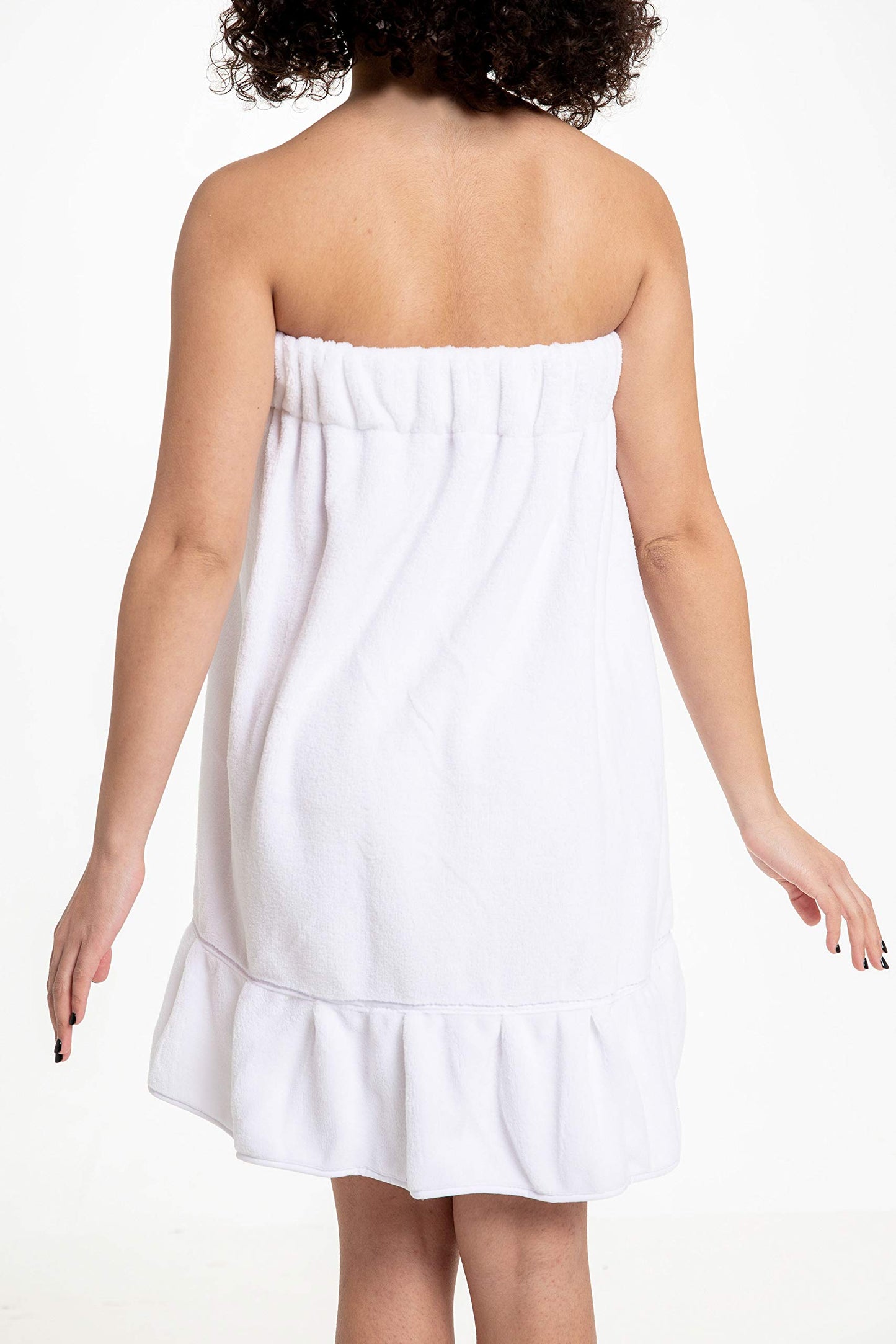 Bella il Fiore Spa Wrap - Towel Wrap For Women - Spa Robe Wraps for Women - Beach Cover Up - Bridesmaid Robes - White