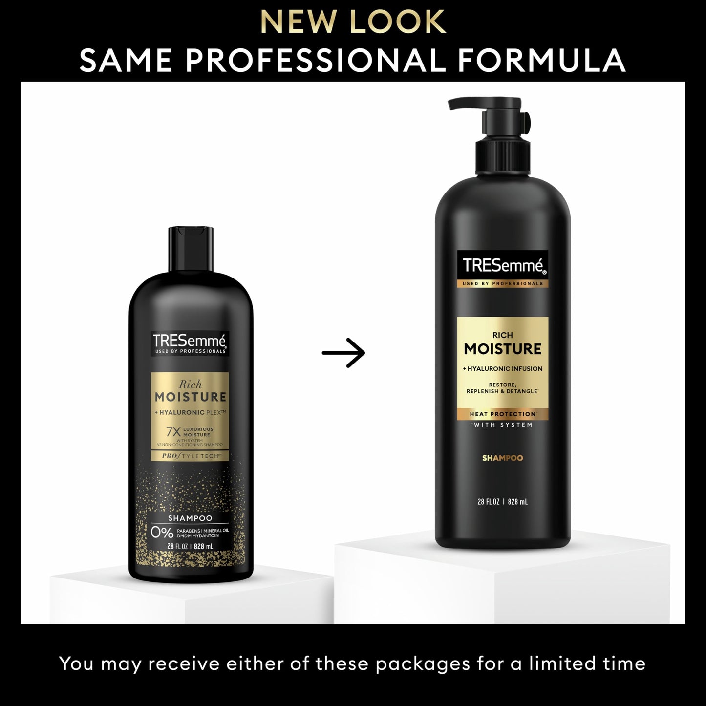 TRESemmé Rich Moisture Hydrating Shampoo 3 Count for Dry Hair Formulated With Pro Style Technology 28 Fl Oz Beauty and Personal Care TRESemmé