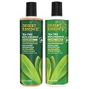 Desert Essence Tea Tree Replenishing Shampoo and Conditioner Bundle - 12.7 Fl Ounce - Therapeutic - Peppermint & Yucca - All Skin Types - Tea Tree Oil