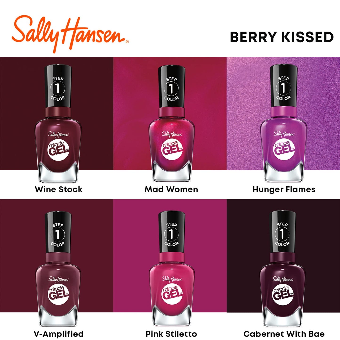 Sally Hansen Miracle Gel™, Mad Women, Long Lasting, Gel-Like Formula, No UV Lamp Needed, Red Nail Polish Beauty & Personal Care Sally Hansen