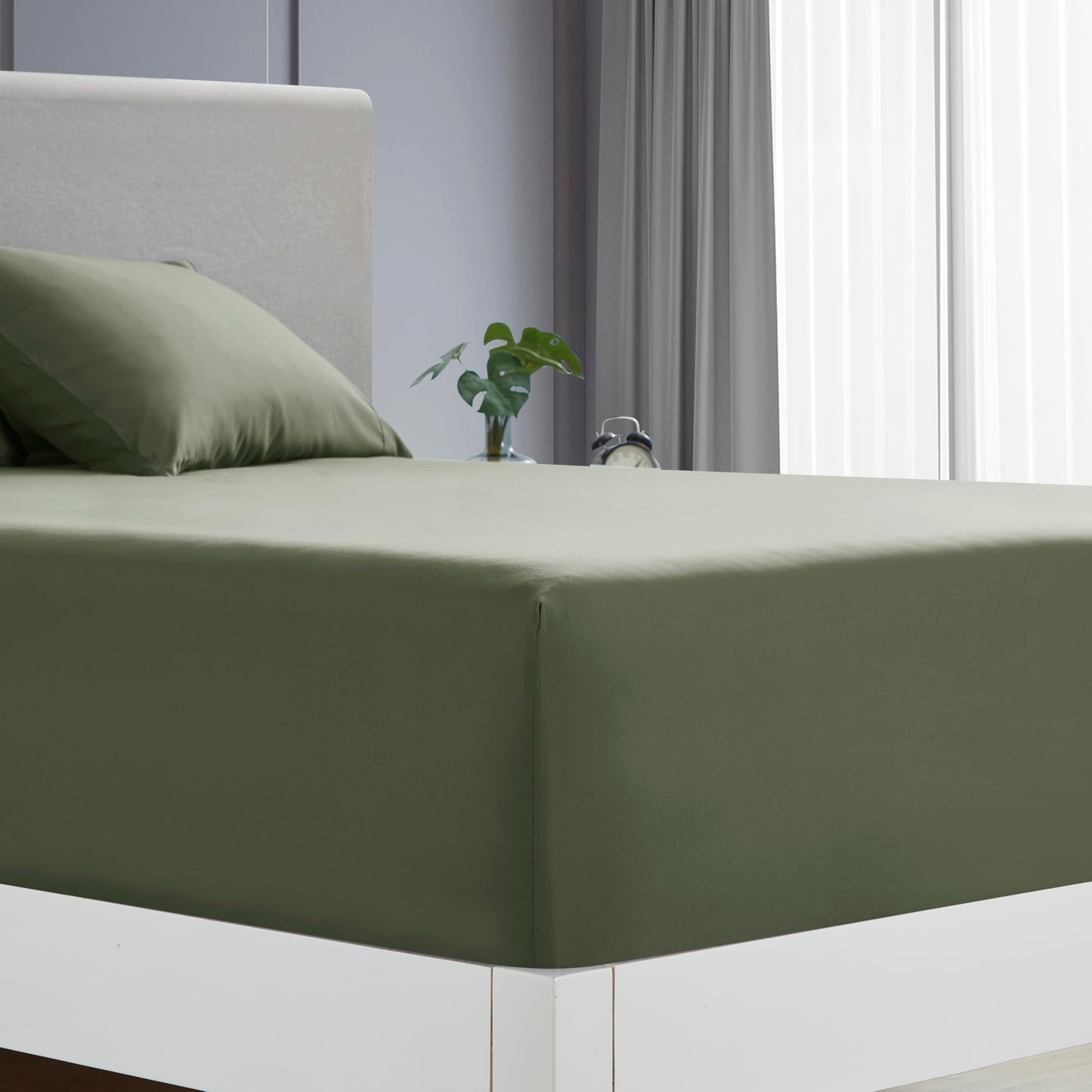 Clara Clark Flex Top King Sheets - Hotel Luxury 6 Piece Bed Sheets for Top Split King Bed - Soft Bedding Sheets & Pillowcases, Head Split King Size.