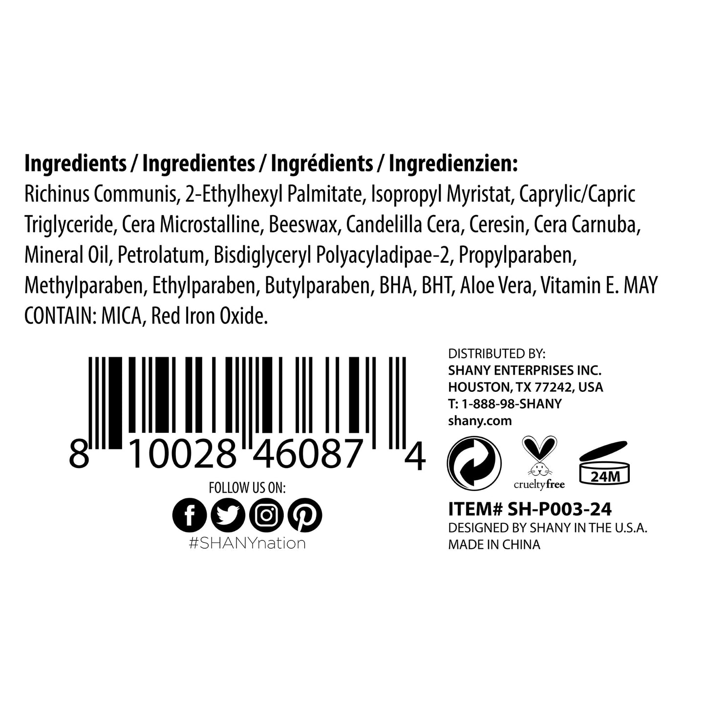 SHANY Chunky Eyeshadow Eye Pencil With Vitamin E & Aloe Vera - SAPPHIRE