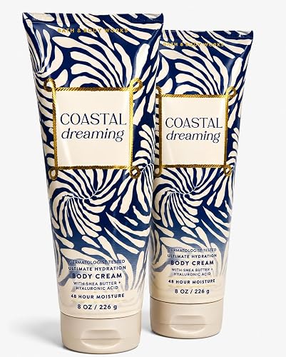 Bath & Body Works Coastal Dreaming Ultimate Hydration Body Cream 2-Pack - Salty Vanilla Driftwood Scent