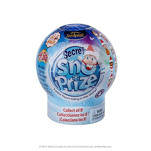 The Elf on the Shelf Secret SnoPrize Series 4 - Holiday Surprise Globe with Magic Snow Reveal & 1 Mystery Mini Figure - Scout Elf or Elf Pets…