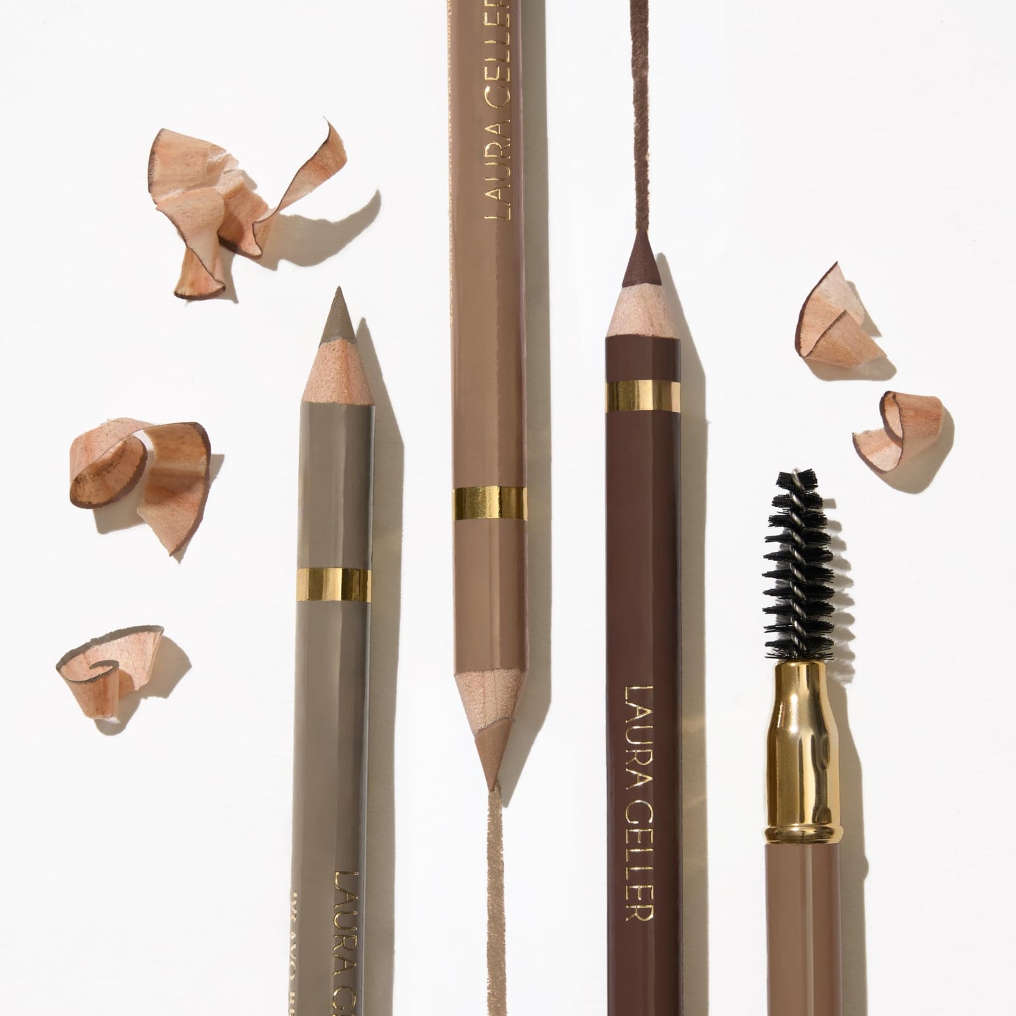 LAURA GELLER NEW YORK Bravo Brows Soft Pencil + Brush, Medium Brown