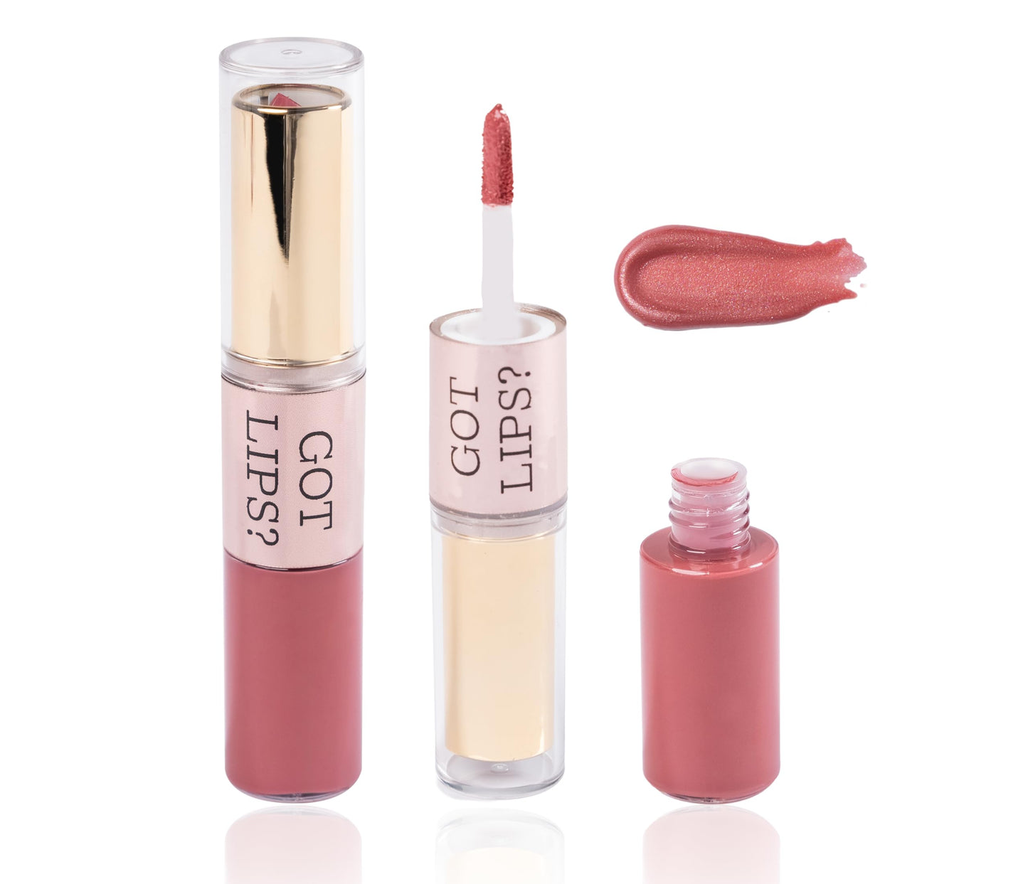 Got Lips? 2in1 Matte Lipstick & Liquid Lipgloss Lipstick - Richly Pigmented, Nourishing, Hydrating, Lightweight Velvety, Kissable, Anti-Smudging, Long