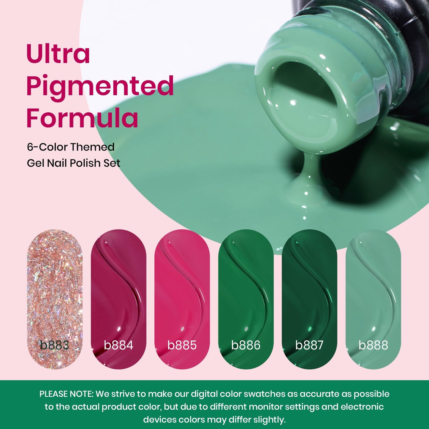 Beetles Gel Nail Polish Set, Burgundy Purple Red Green Glitter Gel Polish Soak Off Nail Art Beauty Gift Set for Women Beauty and Personal Care beetles Gel Polish