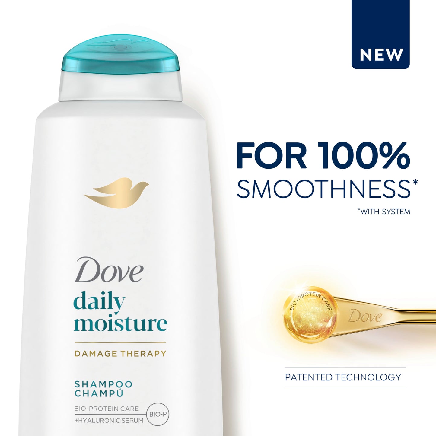 Dove Damage Therapy Daily Moisture Shampoo, 20.4 Ounce (Pack of 2)