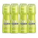 Ban Invisible Roll-on Antiperspirant Deodorant for Women and Men, 24-hour Underarm Odor & Sweat Protection, Powder Fresh, 3.5 Oz, Pack of 4