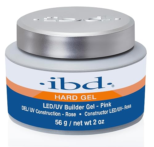 IBD Hard Gel UV/LED Builder Gel Pink - Nail Builder Gels for Nail Extensions, Sculpting & Strengthening, 2 oz Beauty & Personal Care IBD