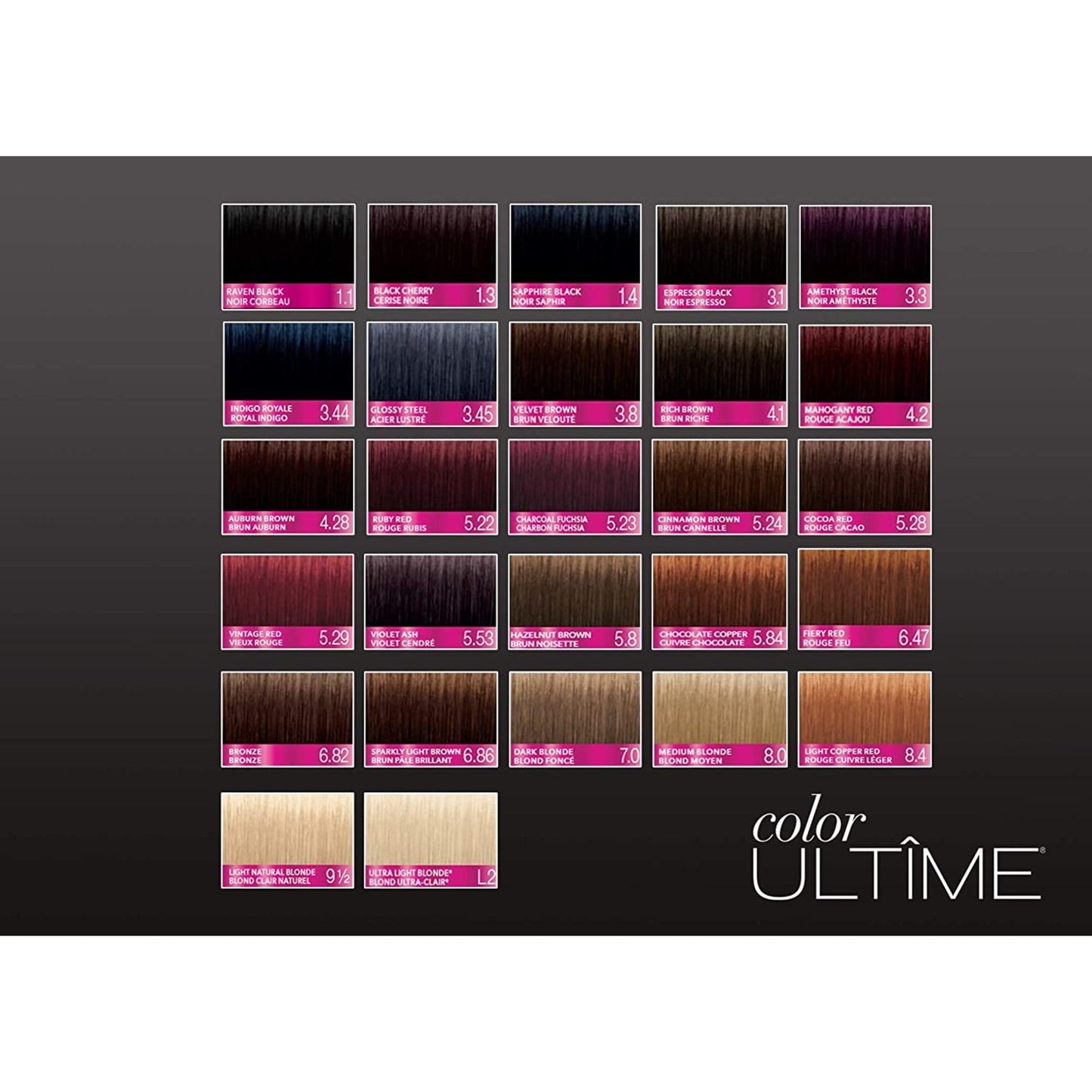 Schwarzkopf Color Ultime 3.3 Amethyst Black Hair Dye, Permanent Intense Black with Diamond Brilliance, Fade-Resistant, Covers Grays, All Hair Textures