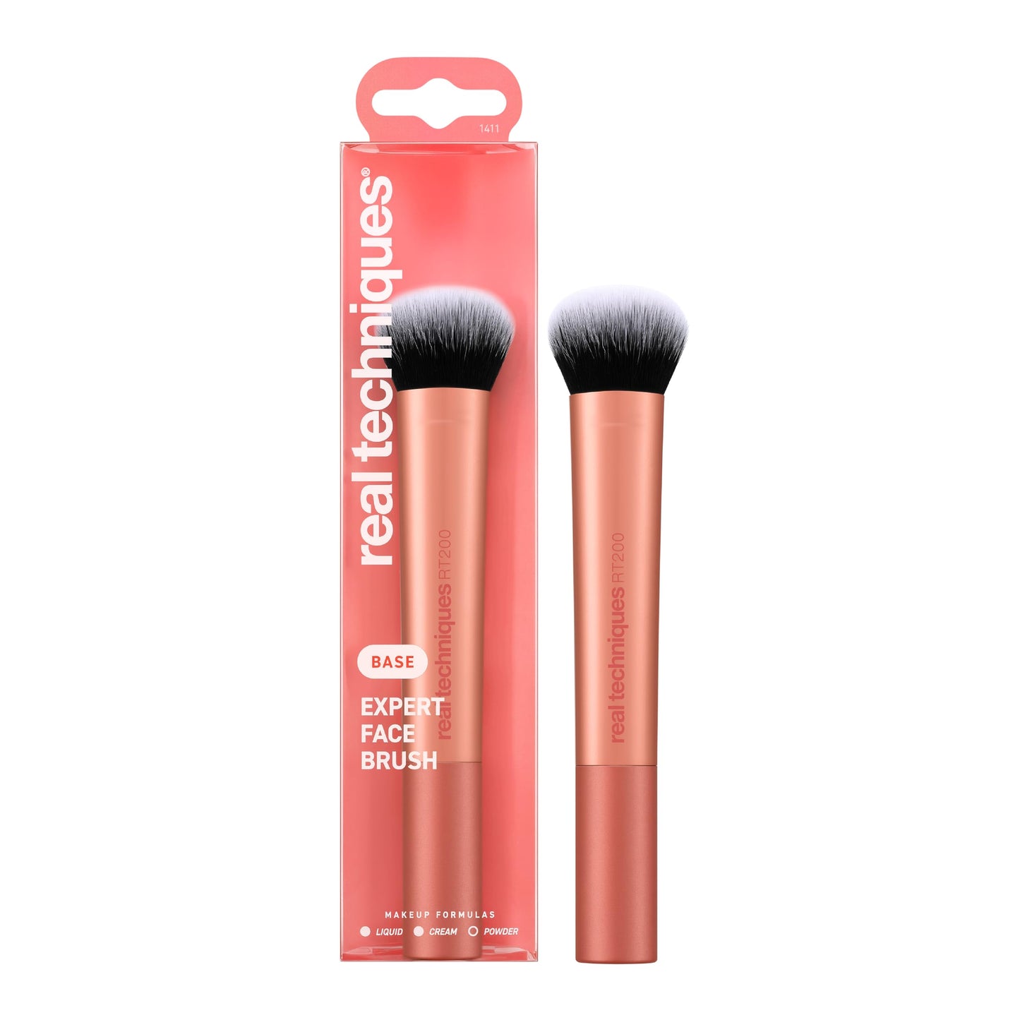 Real Techniques Expert Face Professional Foundation Makeup Brush for Even Streak Free Application, Dense Bristles For Buffing, Orange, 1 Count Beauty and Personal Care Real Techniques Default Title