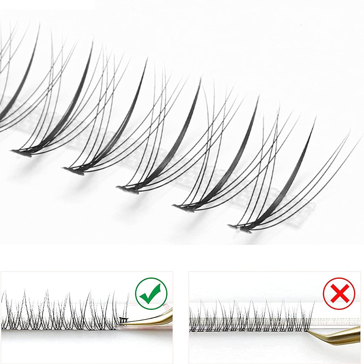 IECILI Individual Lashes Natural Lash Clusters 240pcs 8-14mm Mixed Pack /12 Roots/C Curl /0.07mm Thickness/Faux Mink Diy Lash Extensions (C Curl