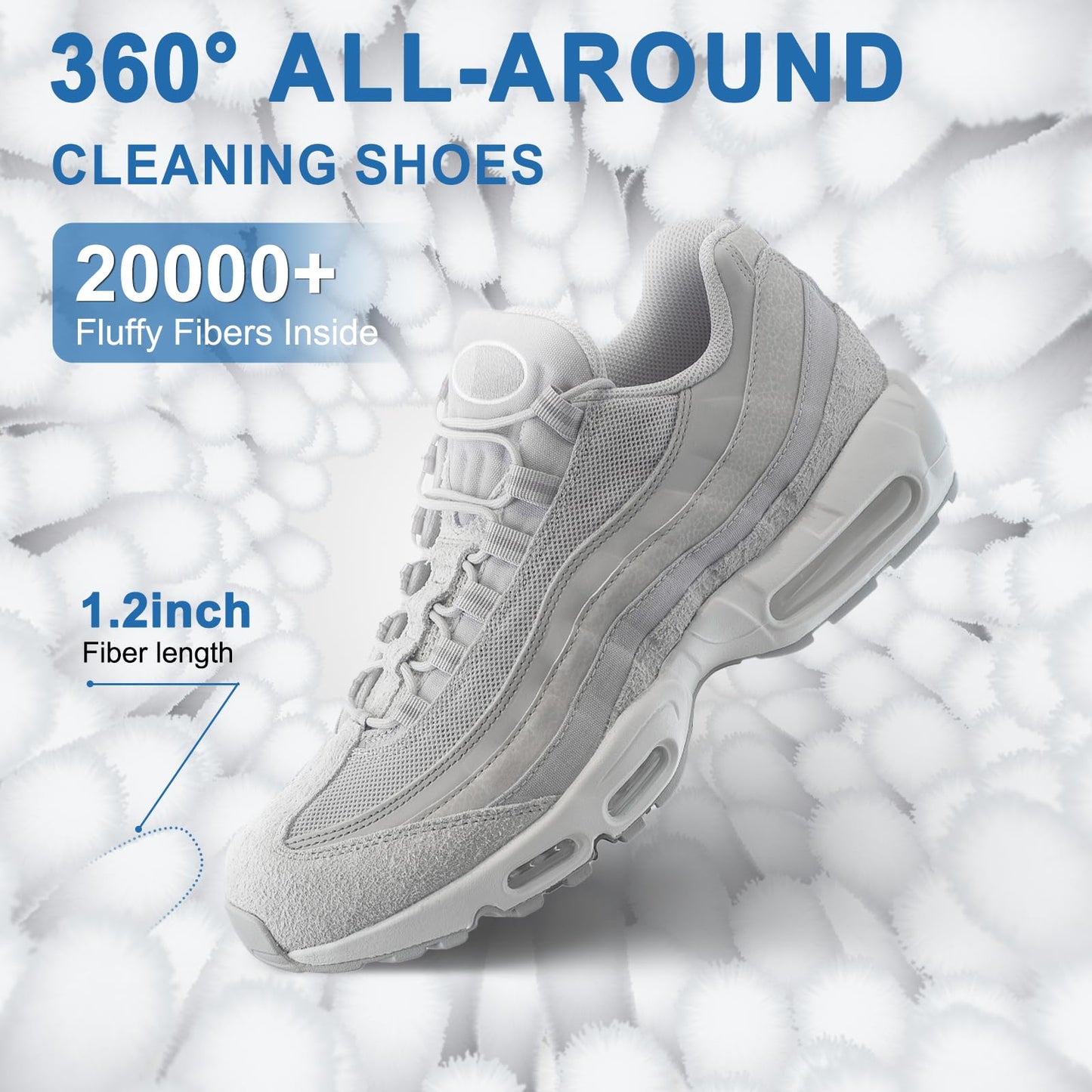 Shoe Laundry Bag 2-Pack – Side Zipper Washing Machine Bags for Sneakers, Reusable Shoe Cleaner for All Sizes – White