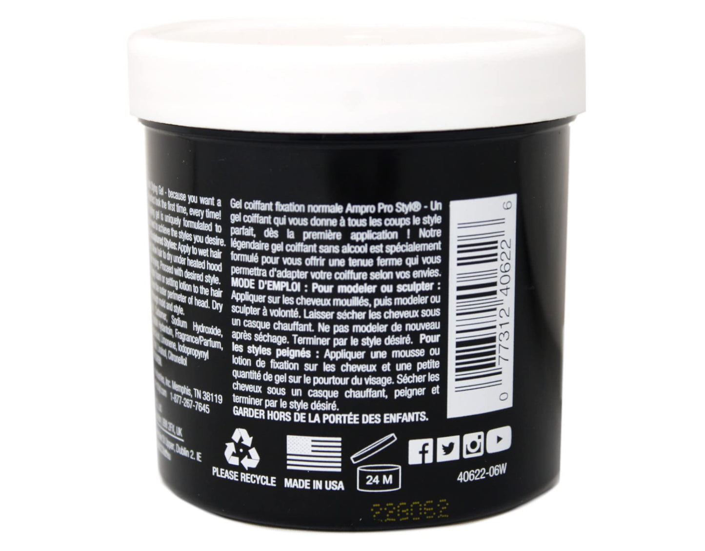 Product Of Ampro Protein Styling Gel - 1 count 6 oz Jar