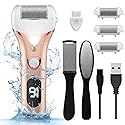 Electric Foot Callus Remover, Rechargeable Portable Electronic Foot File Pedicure Kits, Waterproof Foot Scrubber File, Professional Pedicure Tools