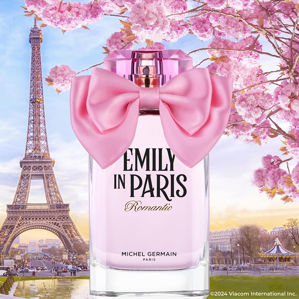 Michel Germain Emily in Paris Romantic Eau de Parfum Fragrance Spray, Citrus Woody Scent, Top Notes of Crisp Green Apple, Pink Grapefruit, Playful & Seductive Natural Oils Women's Perfume, 3.4 Fl Oz