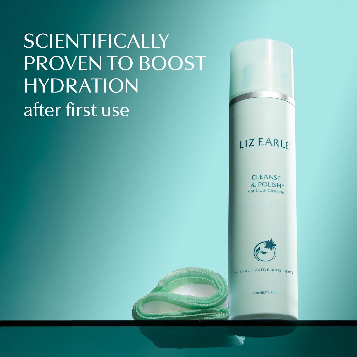 Liz Earle Cleanse & Polish Hot Cloth Face Wash - Gentle Facial Cleanser & Exfoliating Cotton Cloth - Boosts Hydration and Reveals Instant Radiance