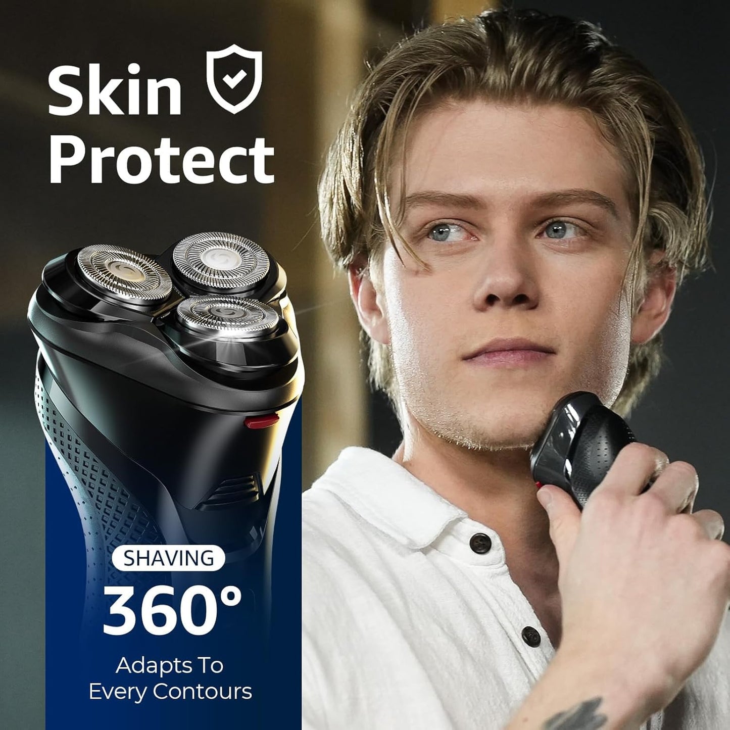 rategist ??-????-?? Electric Razor for Men: IPX7 Waterproof Electric Shavers for Men - Adjustable One Touch Acceleration, Professional Results at Home Beauty and Personal Care rategist