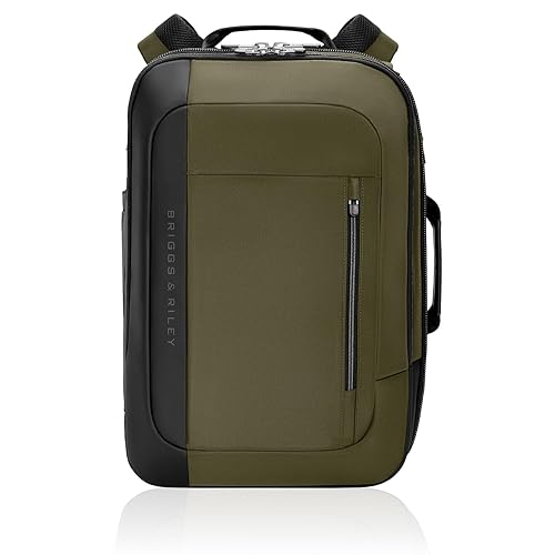 Briggs & Riley Medium Convertible Backpack Duffle Bag - Carry On for Men & Women, Use for Travel, Gym, or Work, Overnight Weekend Luggage, Shoulder Strap, Laptop Compartment - ZDX Collection, Hunter
