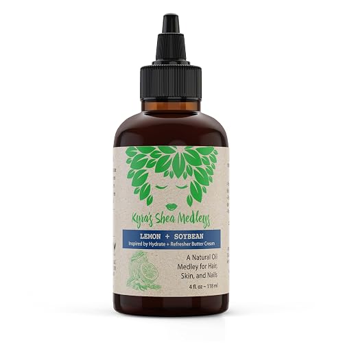 Multiuse Lemon + Soybean Oil Medley for Face, Body, and Hair - Natural Soya Bean Oil, Shea Nut Oil, Lemon Essential Oil, and Vitamin E - Seals in