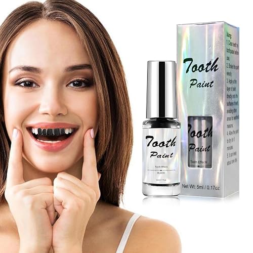 Black Tooth Paint,Professional Black Out Teeth Makeup,Quick Dry & Realistic, for Cosplay,Rotten Teeth Makeup and Missing Teeth SFX for Halloween Art