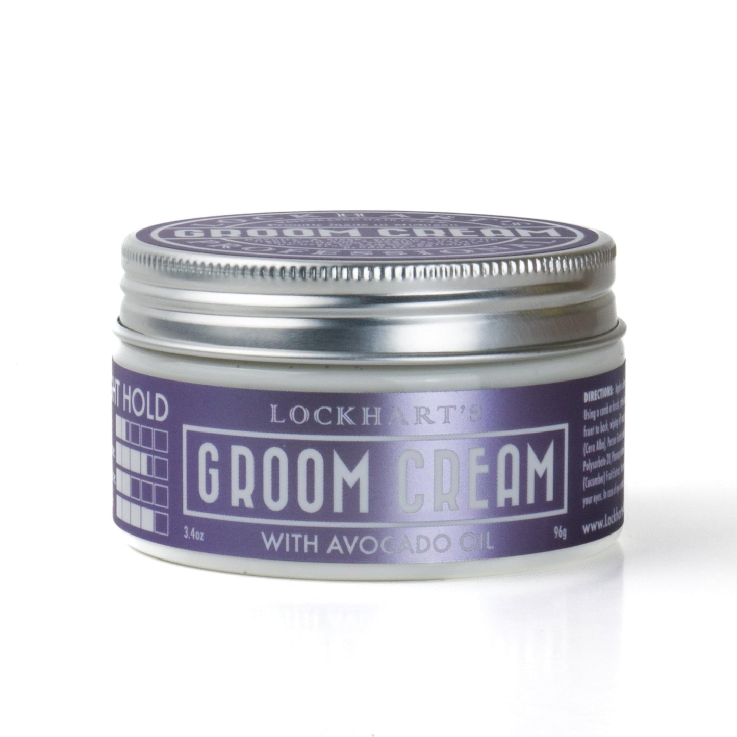 Lockhart’s Professional Groom Cream - Multi-Use Hair, Beard & Skin Cream - Light Hold, Natural/High Shine - Degreases Pomade Buildup, Conditions