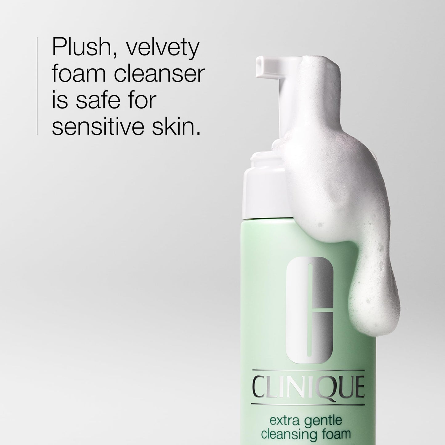 Clinique 3-Step Extra Gentle Mild Cleansing Foam Face Cleanser | For Dry + Sensitive Skin | Non-Irritating, Cleansing + Comforting, 4.2 Fl Oz
