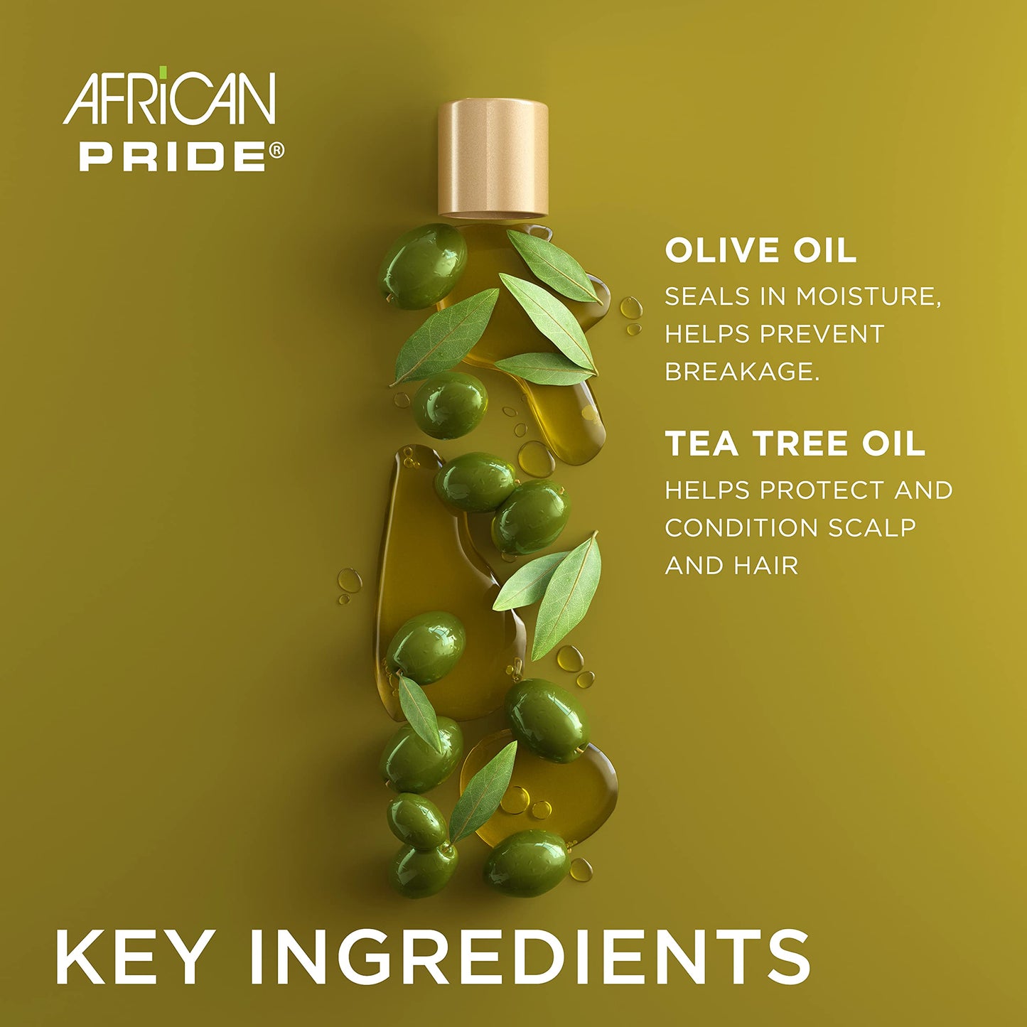 AFRICAN PRIDE Olive Miracle Growth Oil, 8 Oz (Pack of 3)