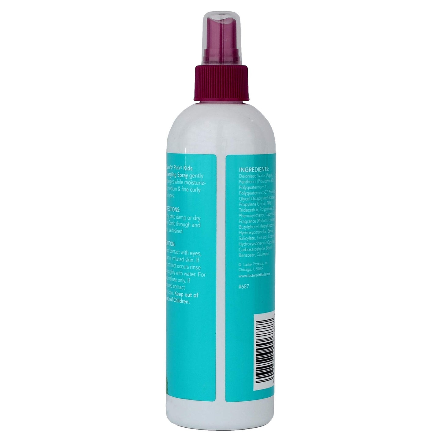 Luster's Pink Kids Detangling Spray, 12 Ounce Made with Provitamin B5.