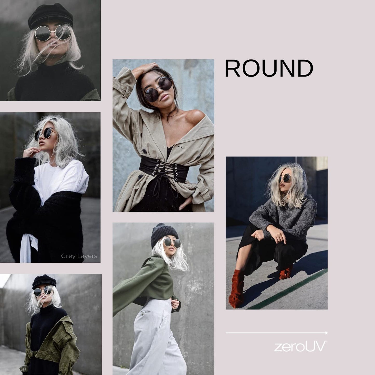 Super Large Oversized Metal Round Circle Sunglasses (Black Green)