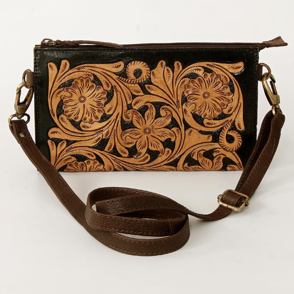 American Darling Small Crossbody Beautifully Hand Tooled Genuine Leather women bag western handbag purse