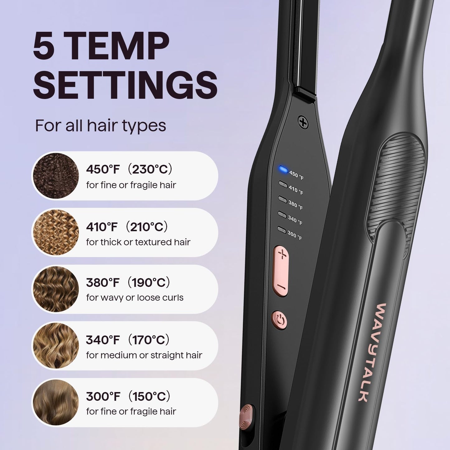 Wavytalk 0.3" Pencil Flat Iron Small Straightener for Short Hair&Pixie Cut Beauty and Personal Care wavytalk