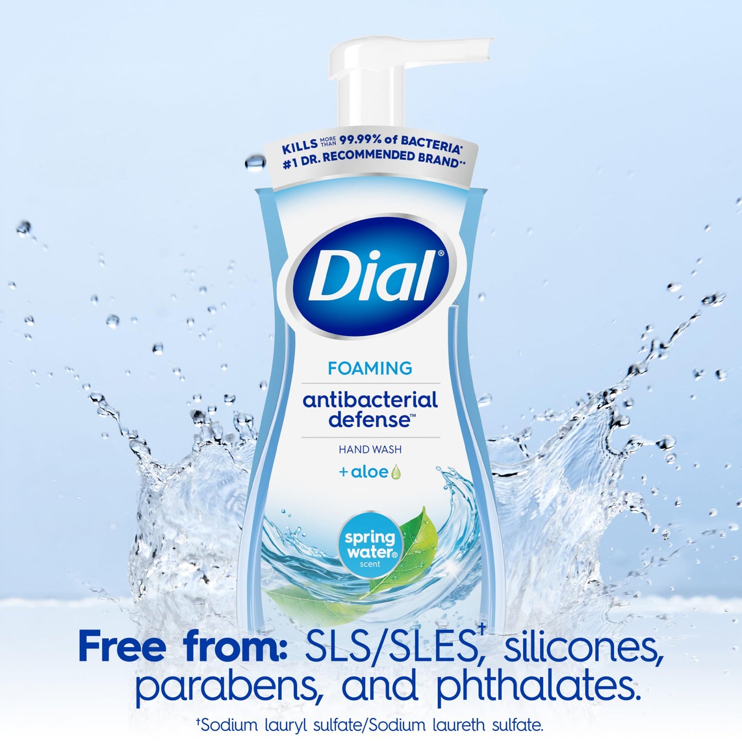 Dial 05400 7.5 Oz Spring Water Anti-Bacterial Foaming Hand Soap