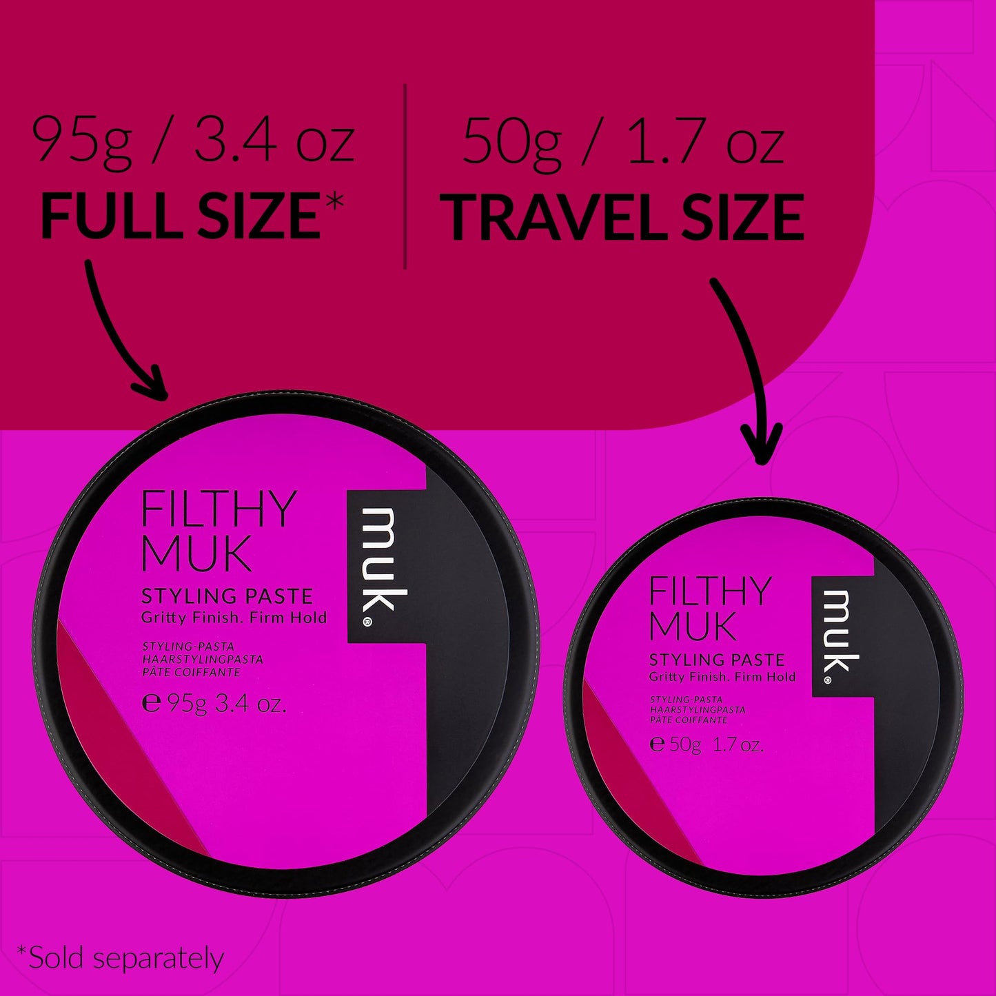 MUK. Haircare Filthy Gritty Finish Styling Paste, Hair Product, Hair Paste For Men, Firm Hold, Gritty Finish, Medium Shine - 1.7oz