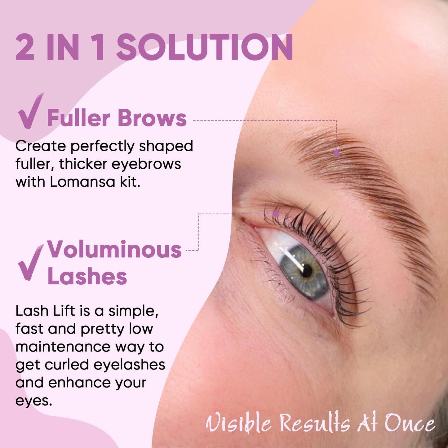 Lomansa Lash Lift Kit - Easy to Use Salon-Quality Eyelash Perm Kit with Full Tools