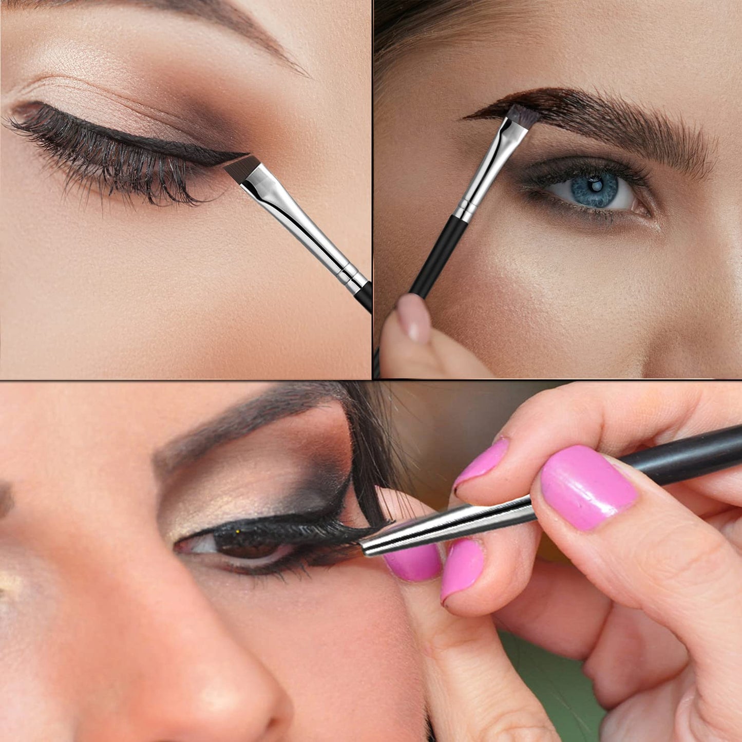 Fine Angled Eyeliner Brush, JASSINS Ultra thin Precision EyeLiner Makeup Brushes Set, Fine Point Eyeliner Brush, Synthetic Bristles Eye Makeup Tool (3 Beauty and Personal Care JASSINS