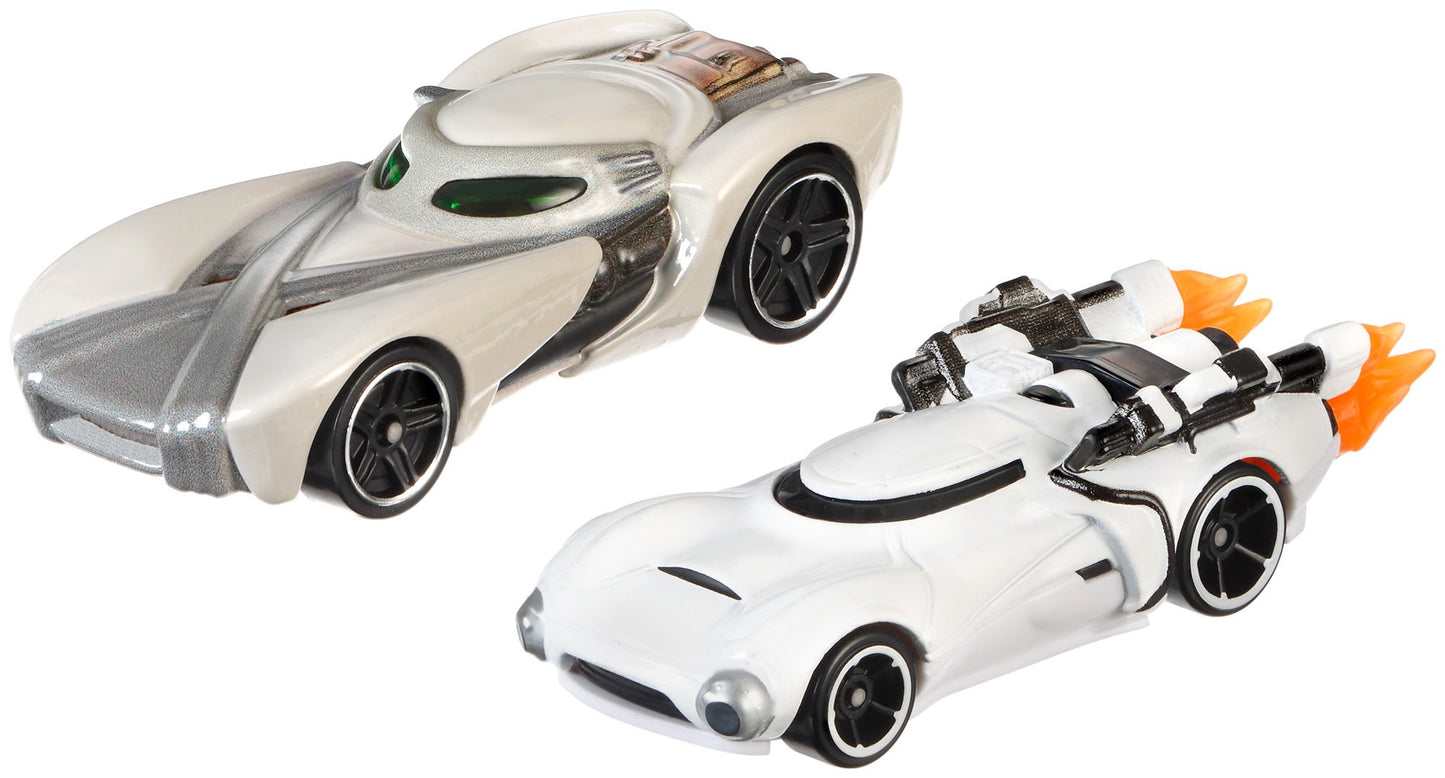 Hot Wheels Boys Star Wars Character Car Rey vs First Order Flametrooper (2 Pack)