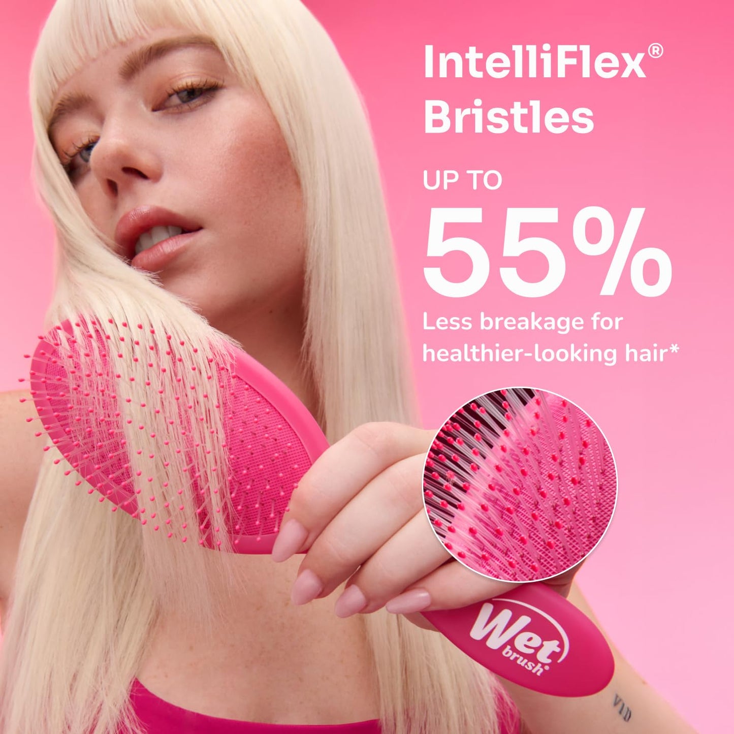 Wet Brush Original Detangler, Cherry (Tutti Fruitti), Ultra-Soft IntelliFlex Bristles Bristles Glide Through Tangles, Detangling Hair Brush, All Hair Beauty and Personal Care Wet Brush