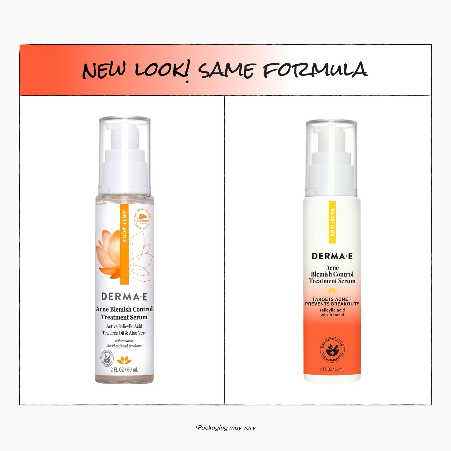 DERMA E Acne Spot Treatment, Acne Blemish Control Treatment Serum, 2 Fl Oz, Clinically Studied to Help Fight Blackheads, Breakouts and Cystic Acne