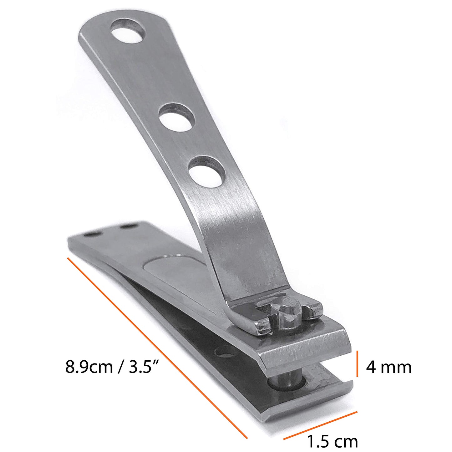 KOHM Straight Blade Nail Clippers with Nail File (in Build) - Heavy-Duty, Stainless Steel, Professional Toenail Clippers - Nail Cutters for Seniors