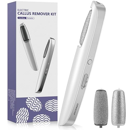 LINKEVAP Electric Callus Remover for Feet, Professional Pedicure Kit Foot Scrubber for Dry, Dead, Cracked, Hard Skin, at Home Feet Spa Care Kit