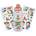 Avatar: The Last Airbender Chibi Aang & Appa 32-Ounce Water Bottle And Sticker Set | BPA-Free Plastic Water Jug With Leakproof Twist Spout Lid Sports…